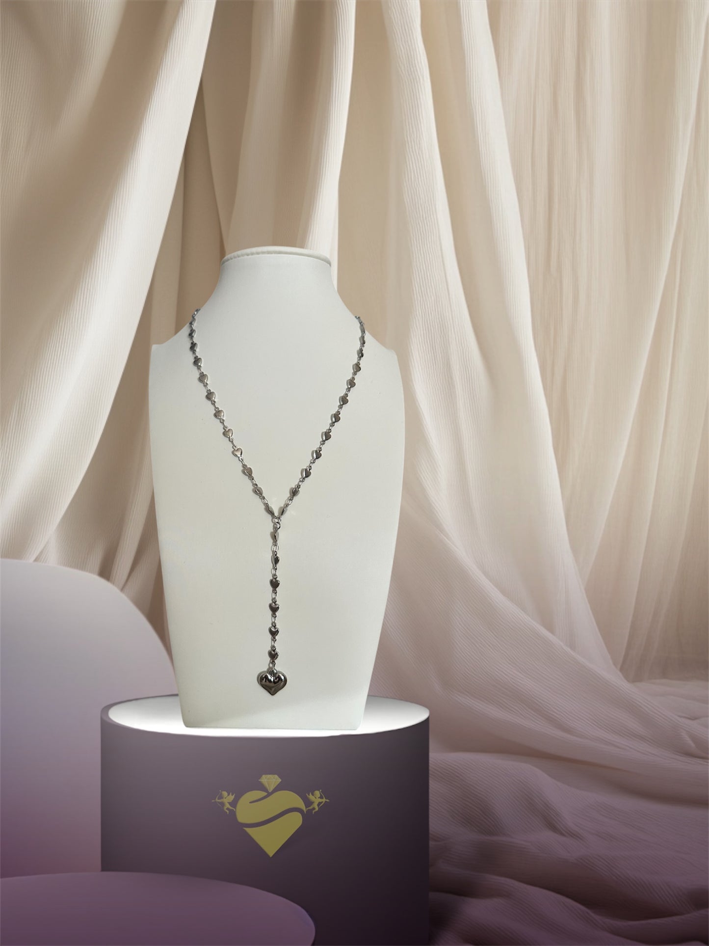 Collana Giro Cuori Cravattina