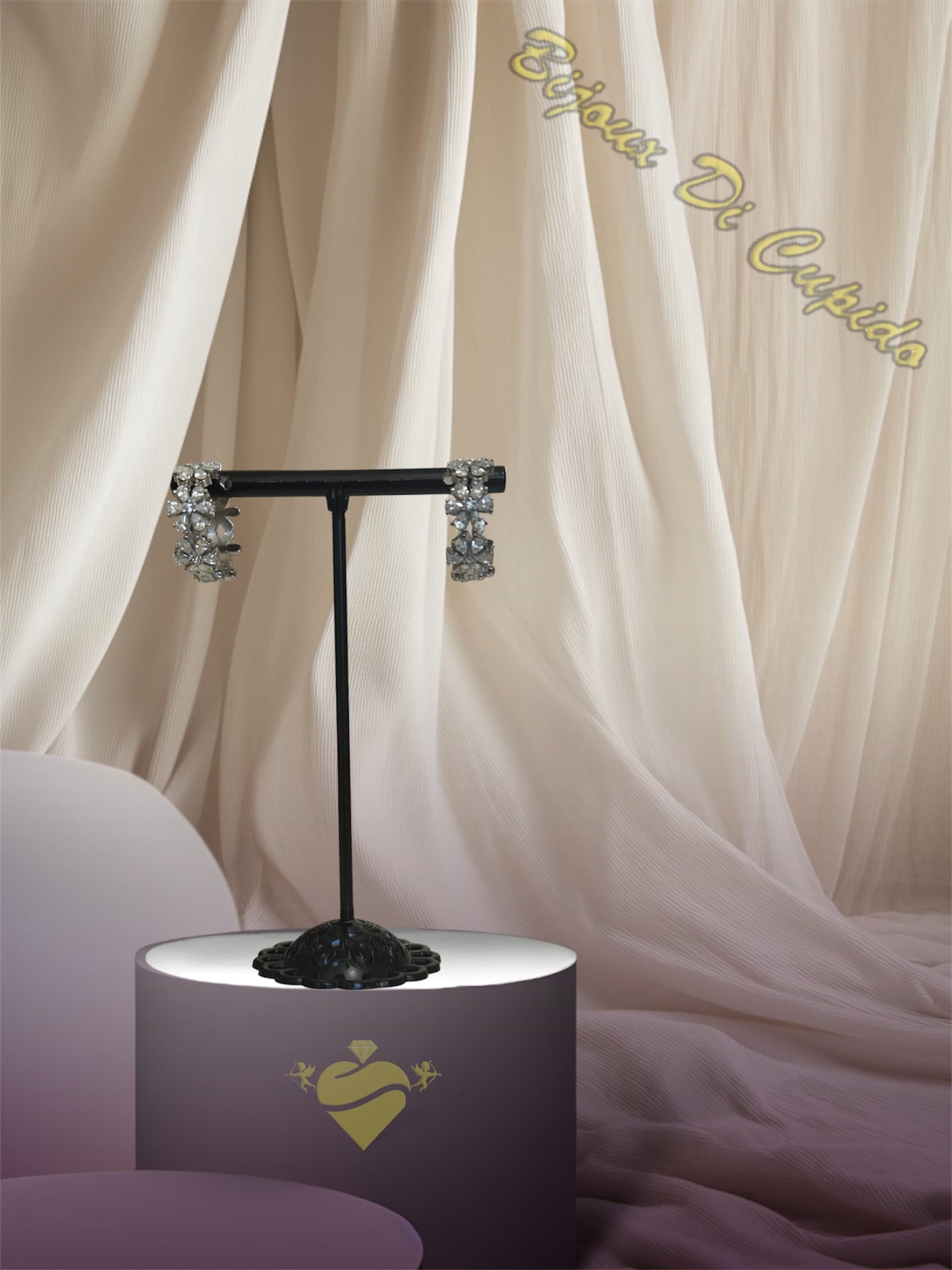 Orecchini Giro Fiori Zirconia