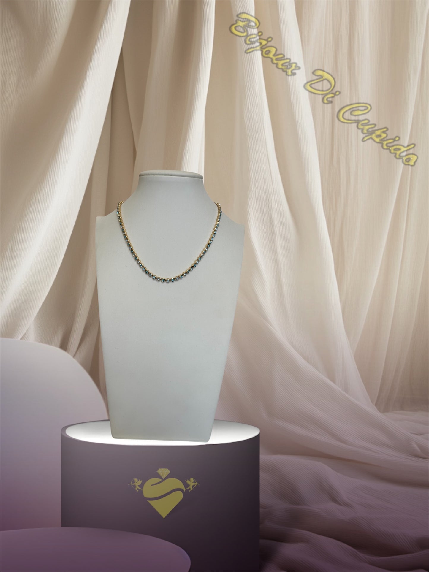 Collana Cubic Opalescente