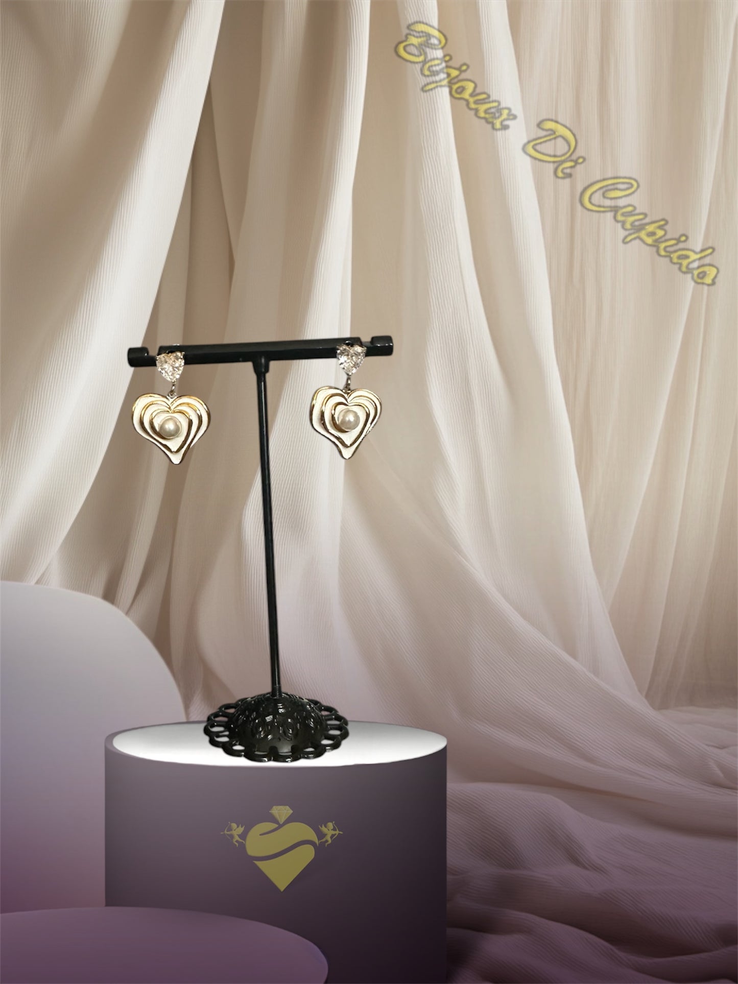 Orecchini Elegance Love Smaltati