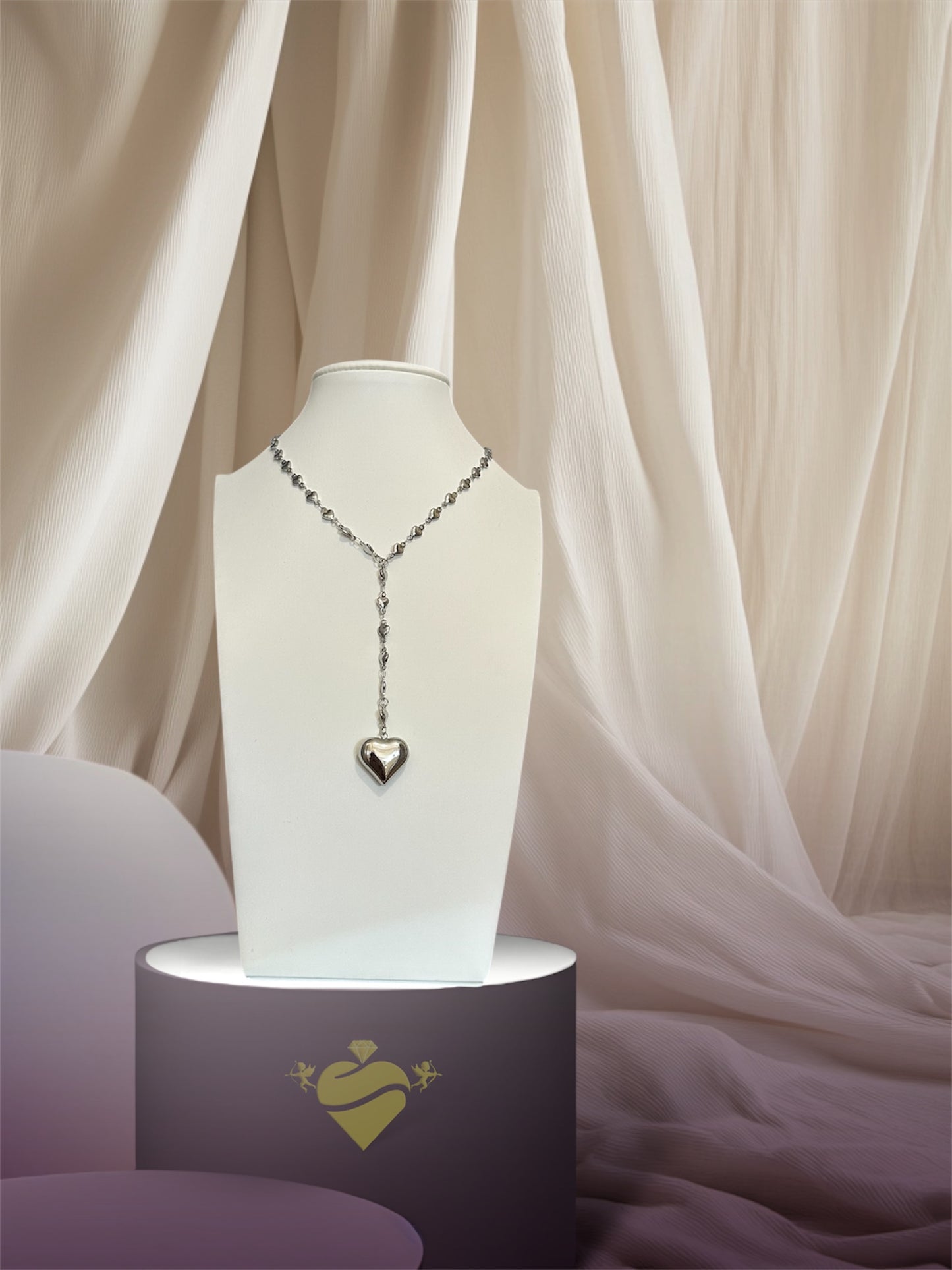 Collana Giro Cuori Cravattina