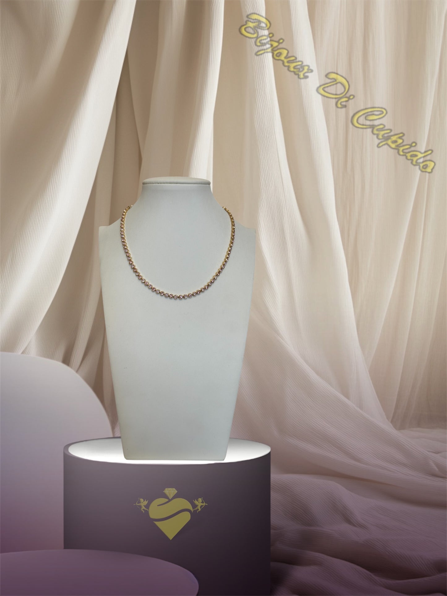 Collana Cubic Opalescente