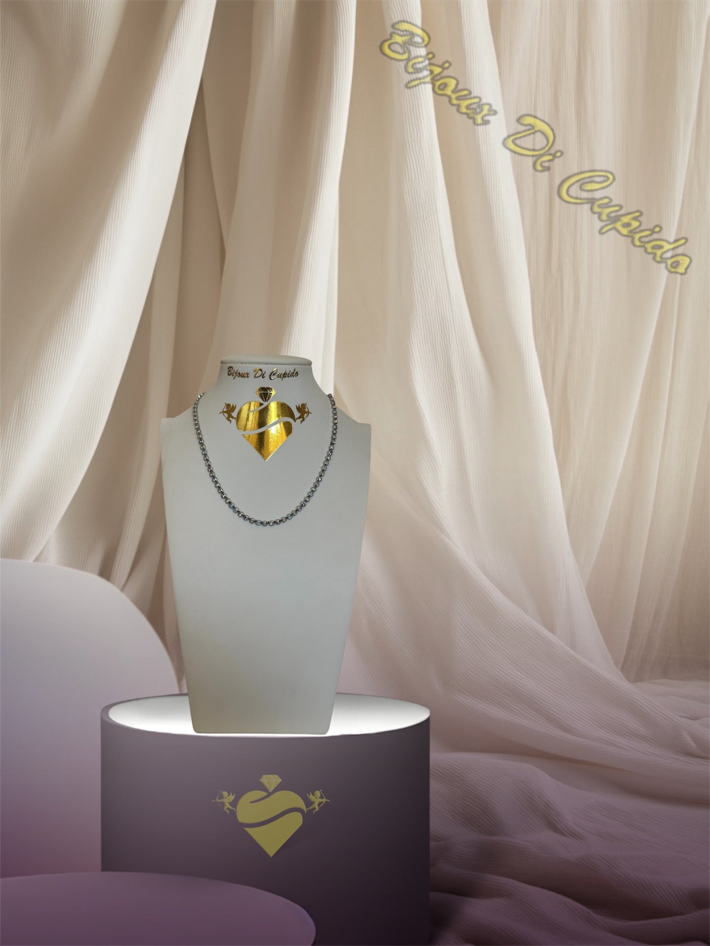 Collana Cubic Opalescente