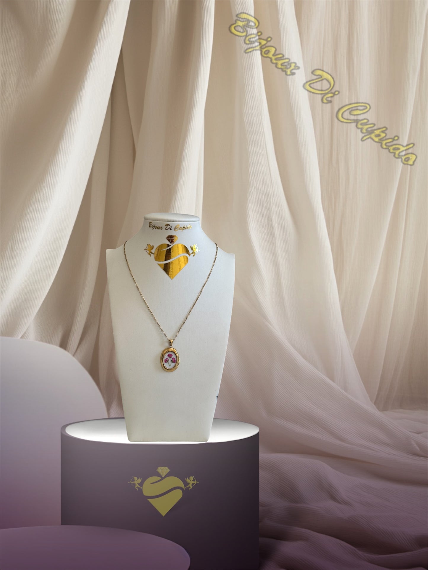 Collana Cammeo Flowers