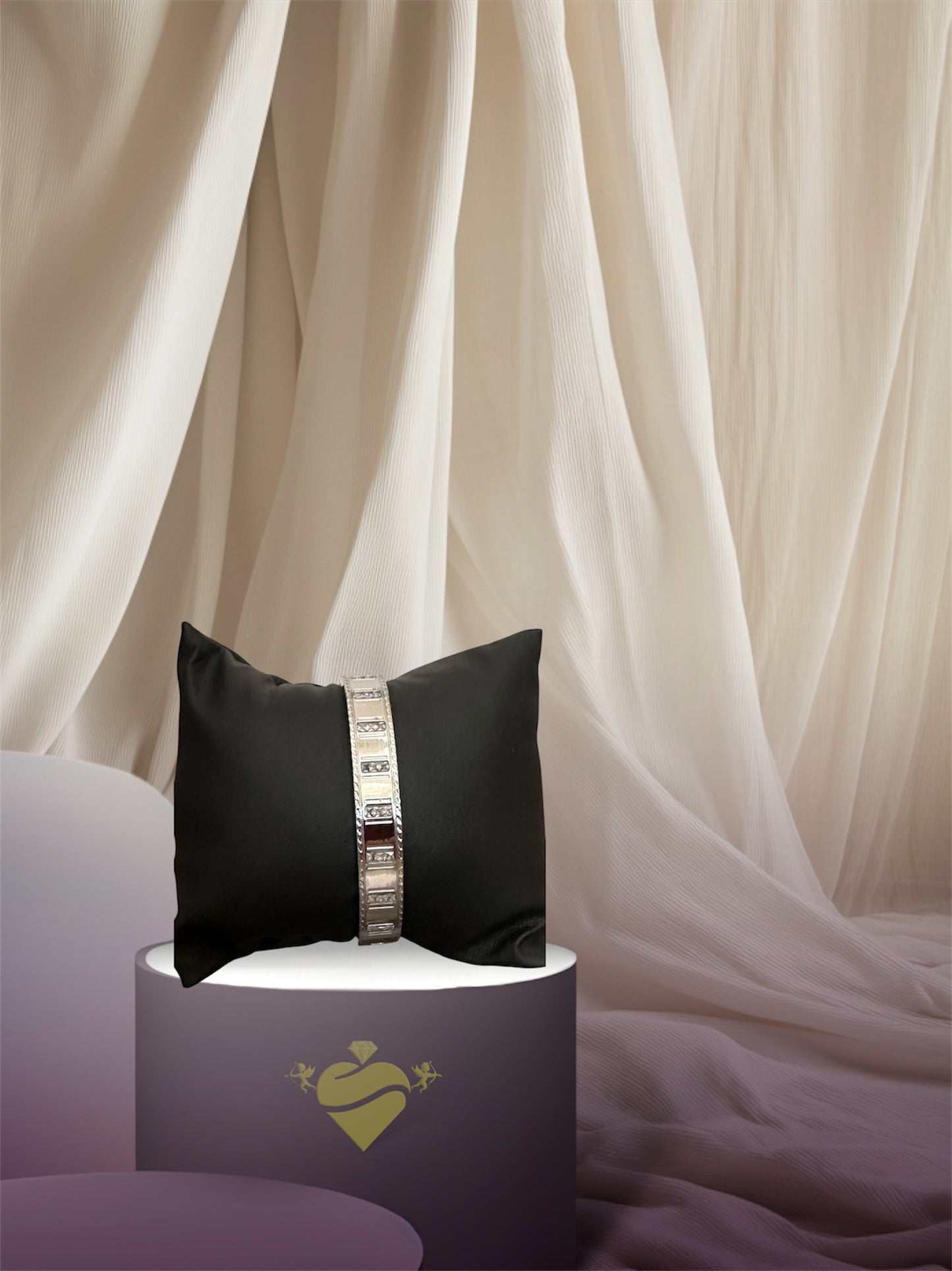 Bracciale Rigido Lavorato Zirconia