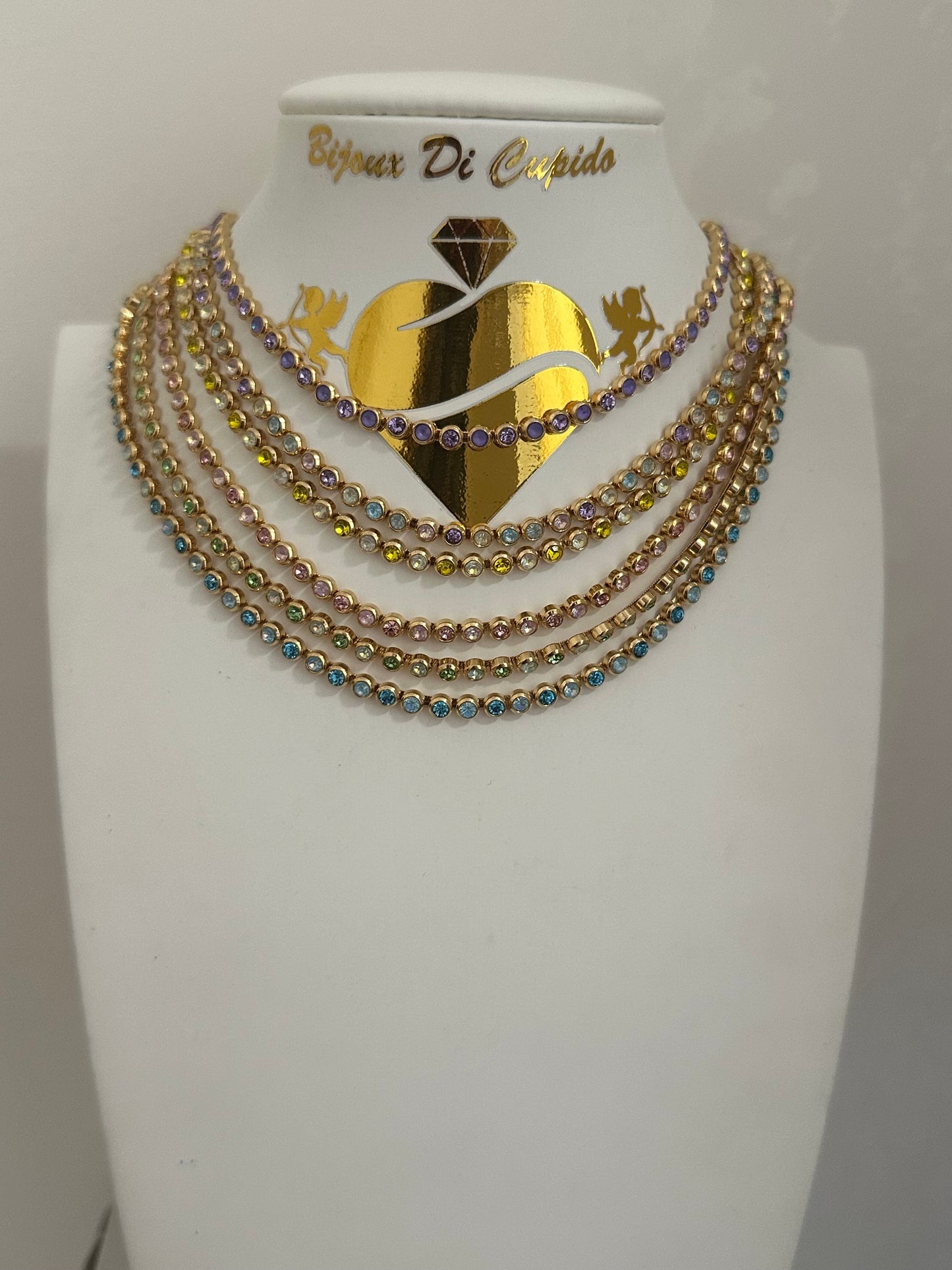 Collana Cubic Opalescente