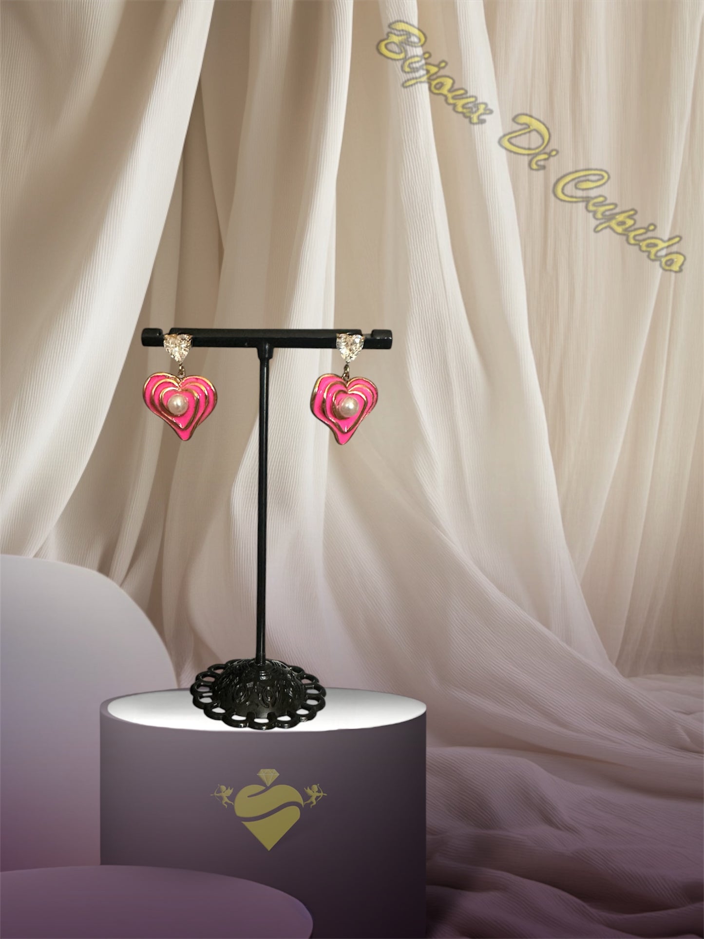 Orecchini Elegance Love Smaltati