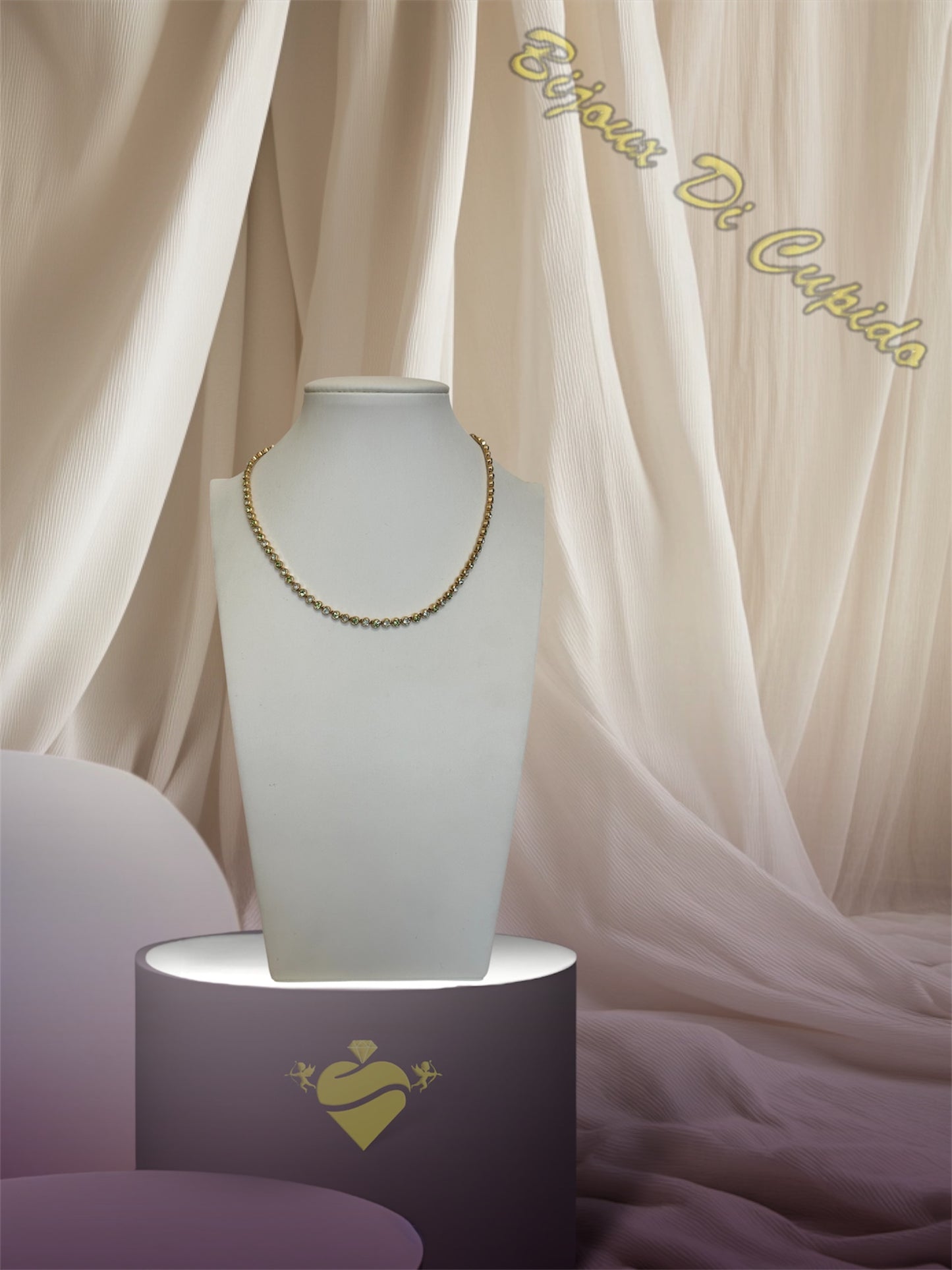 Collana Cubic Opalescente