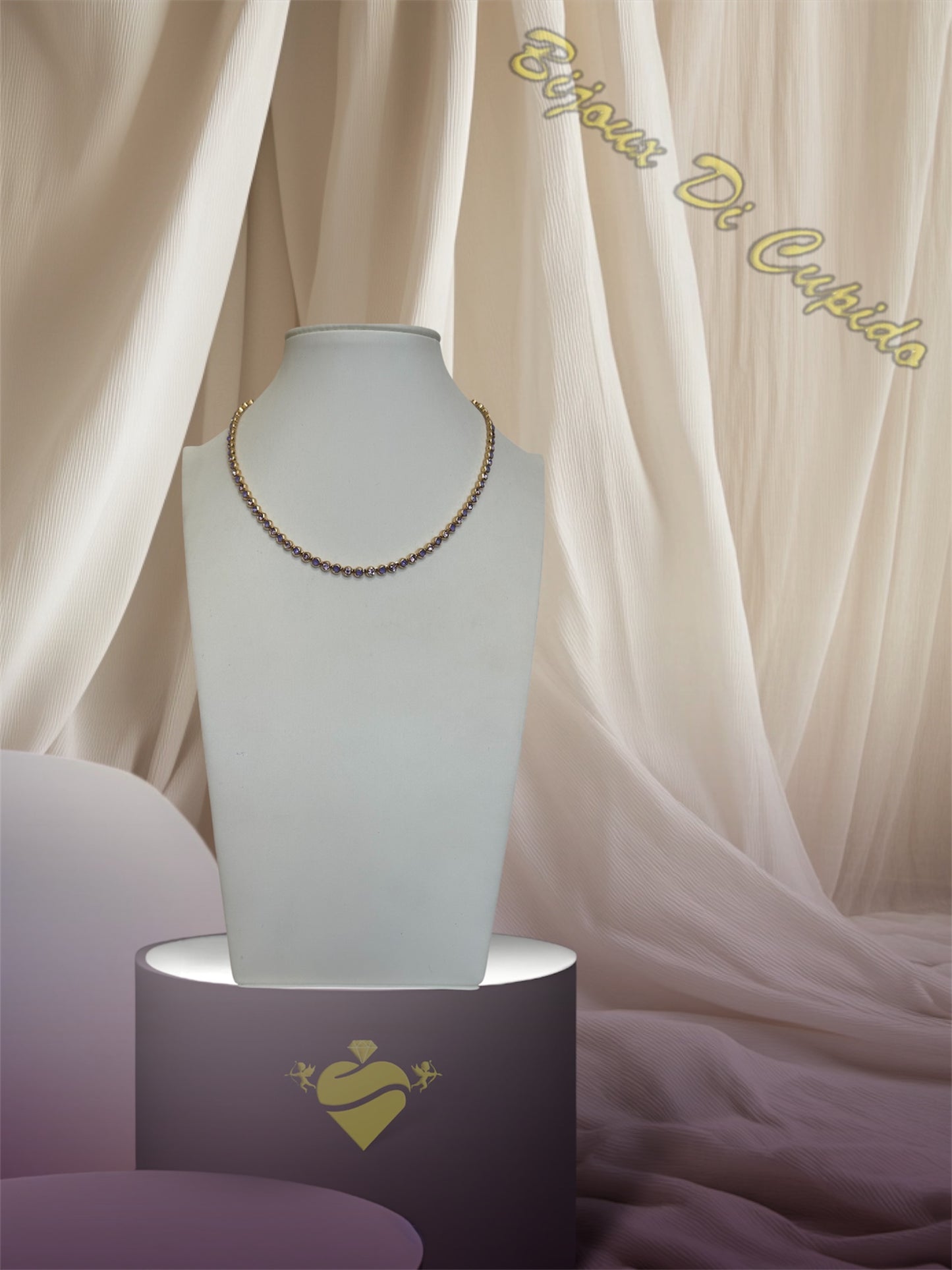 Collana Cubic Opalescente