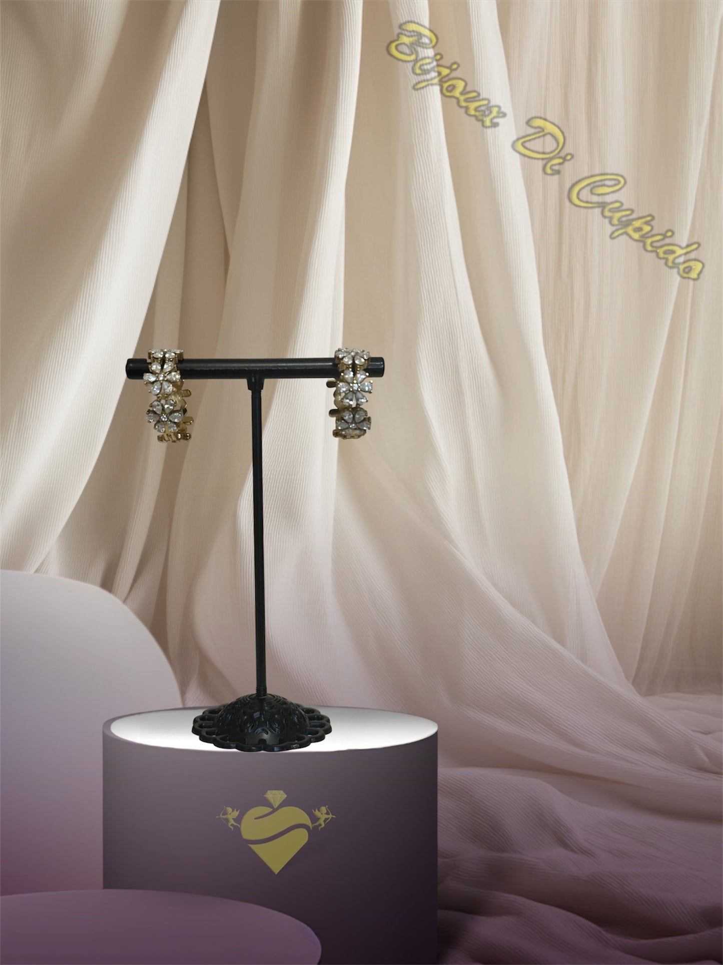 Orecchini Giro Fiori Zirconia