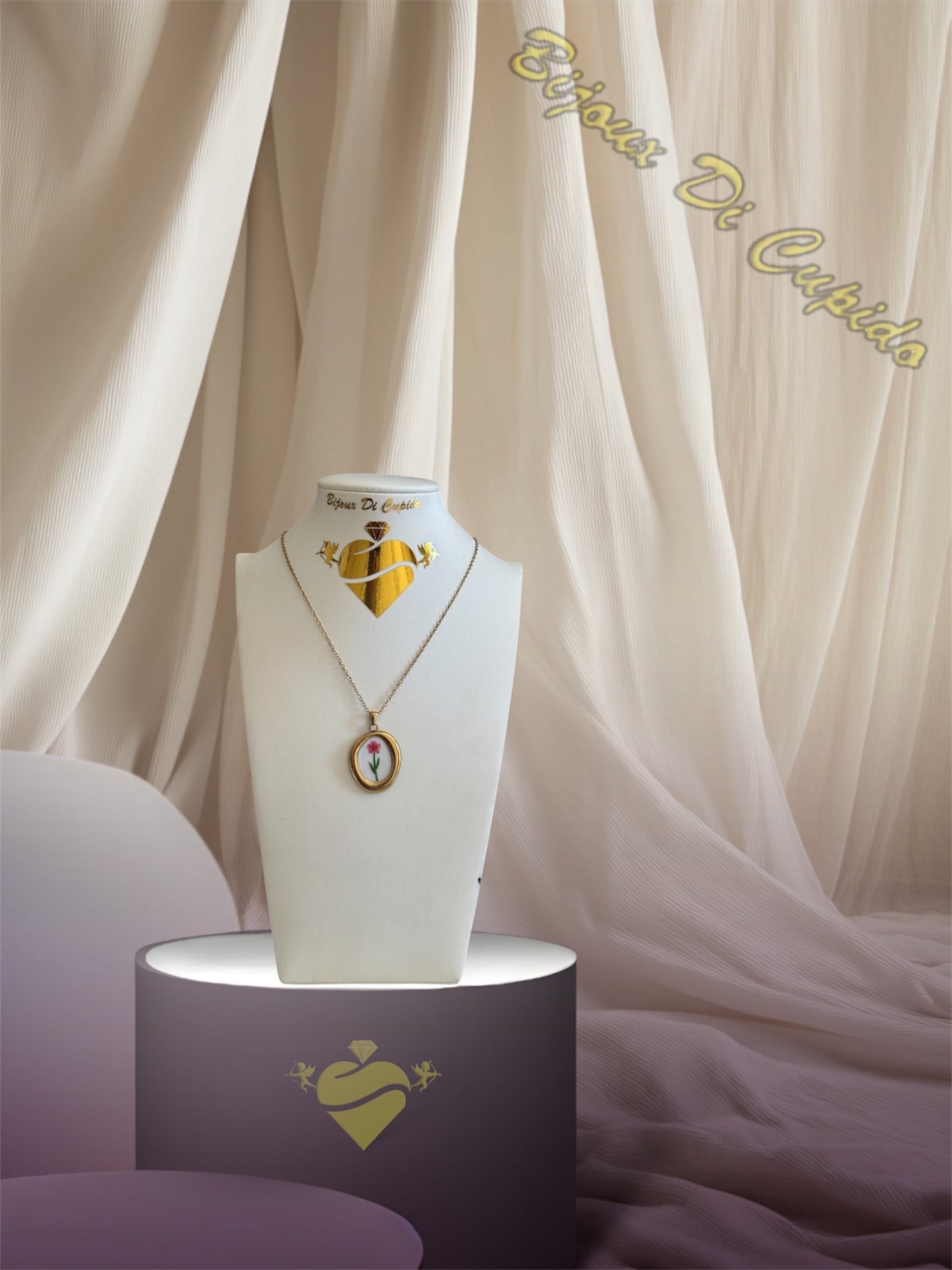 Collana Cammeo Flowers