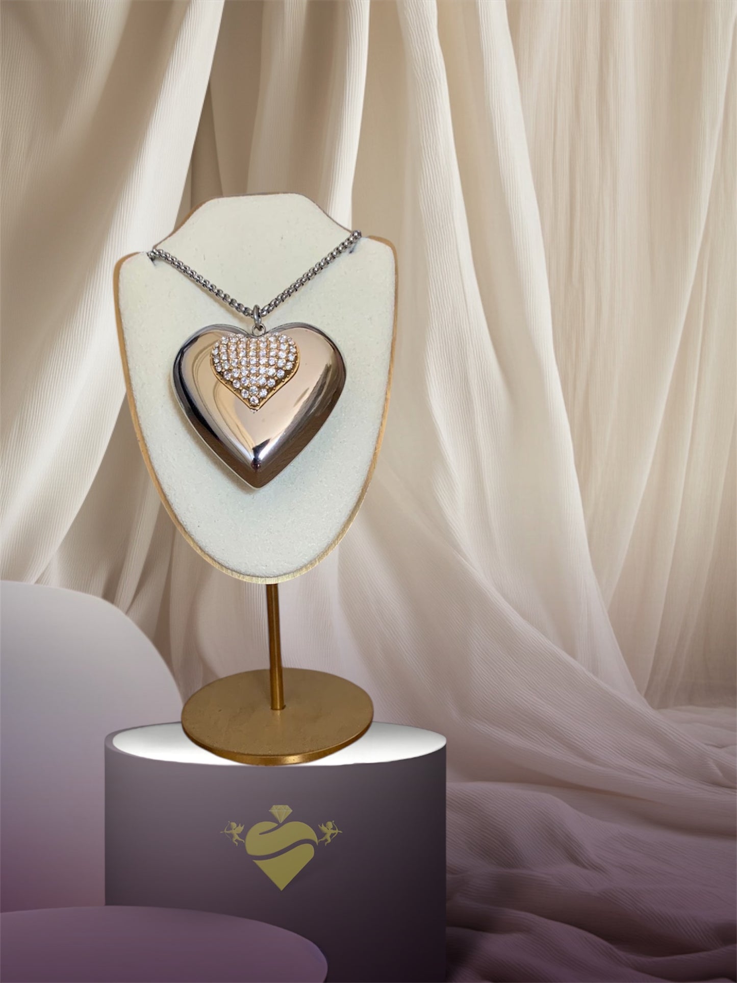 Collana Love Bicolor Zirconia