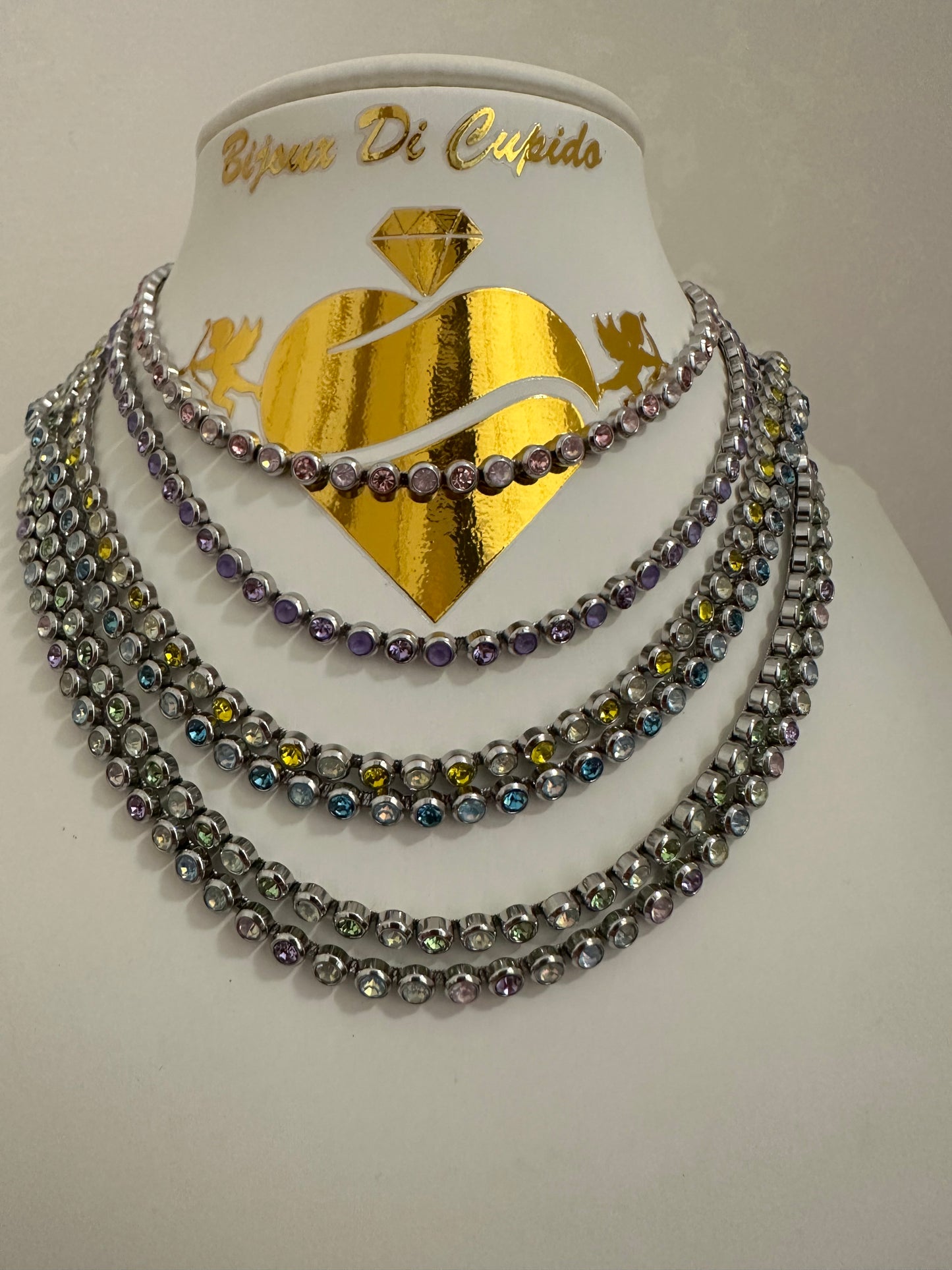 Collana Cubic Opalescente