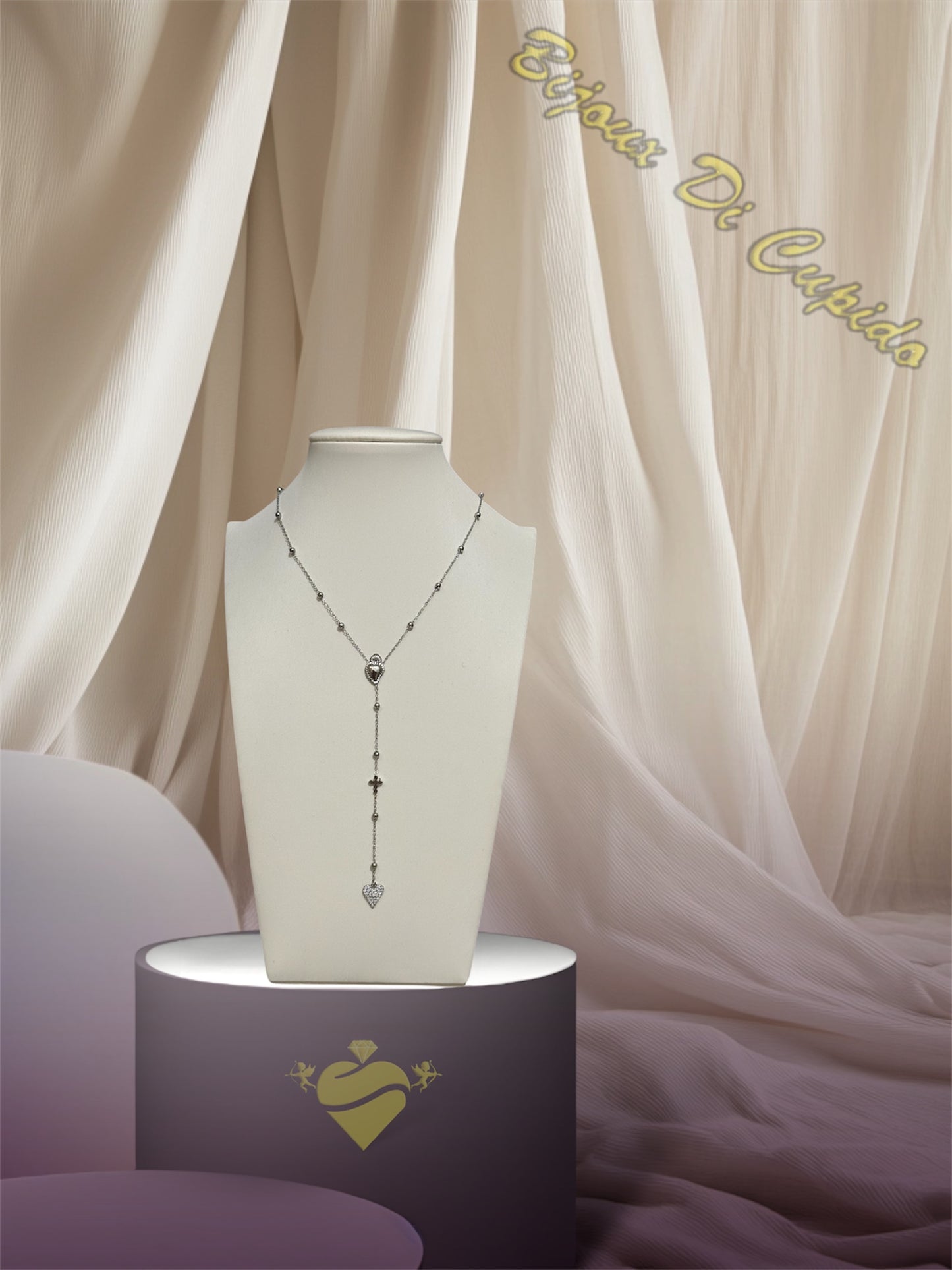 Collana Cuore Sacro Rosario