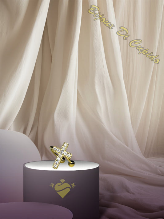 Earcuff Croce Zirconia