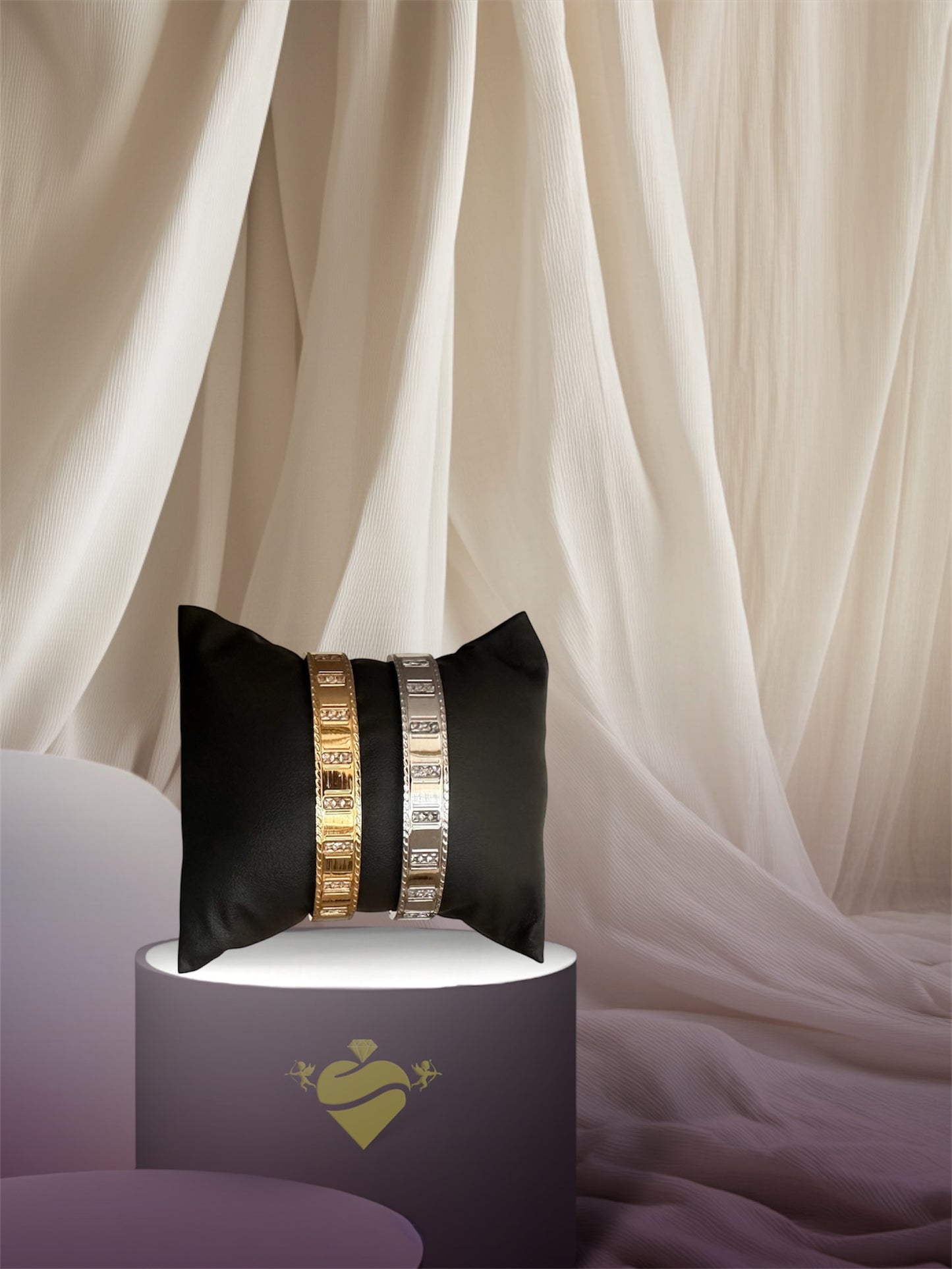 Bracciale Rigido Lavorato Zirconia