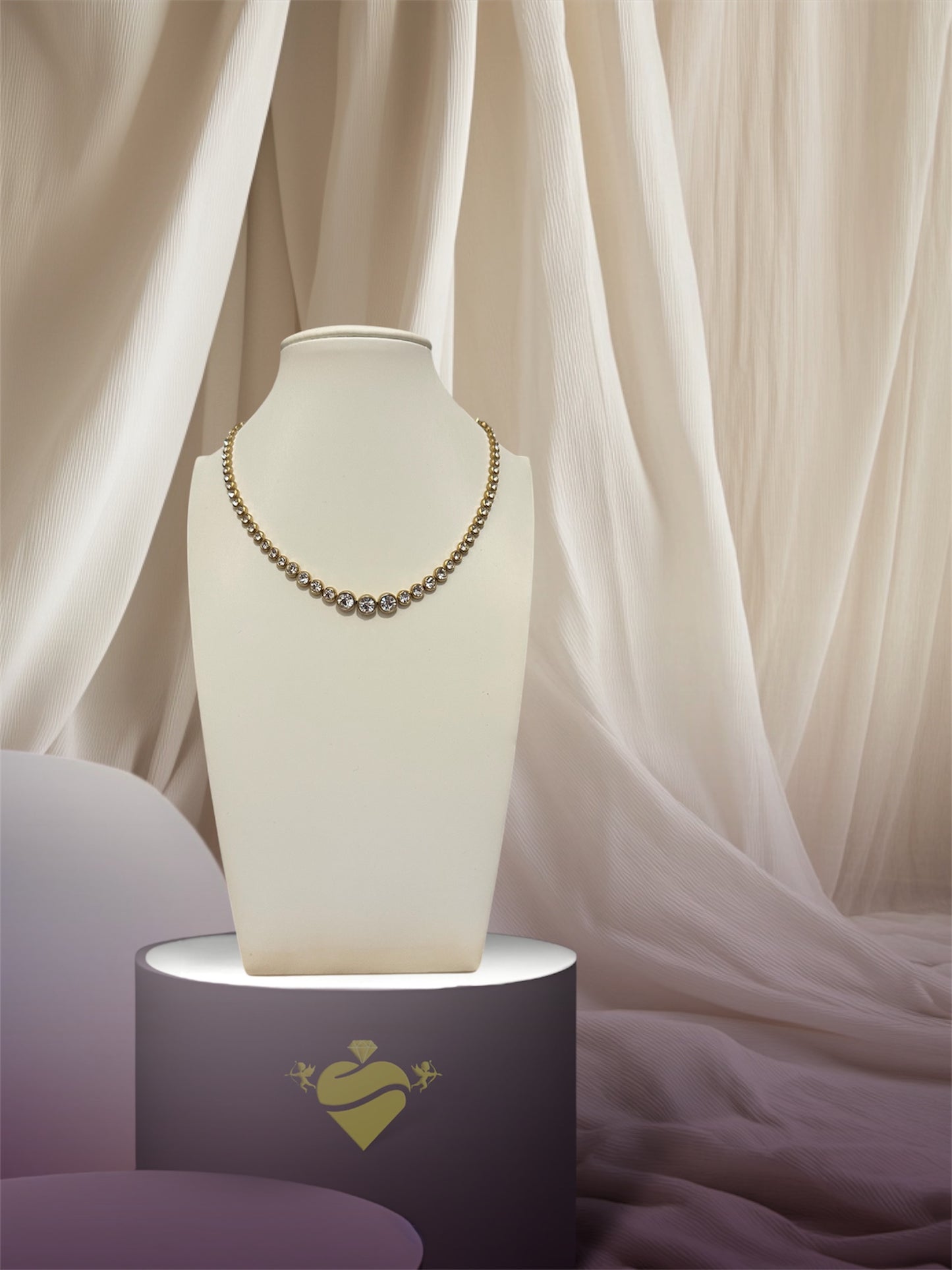 Collana Tennis Cubic Tris
