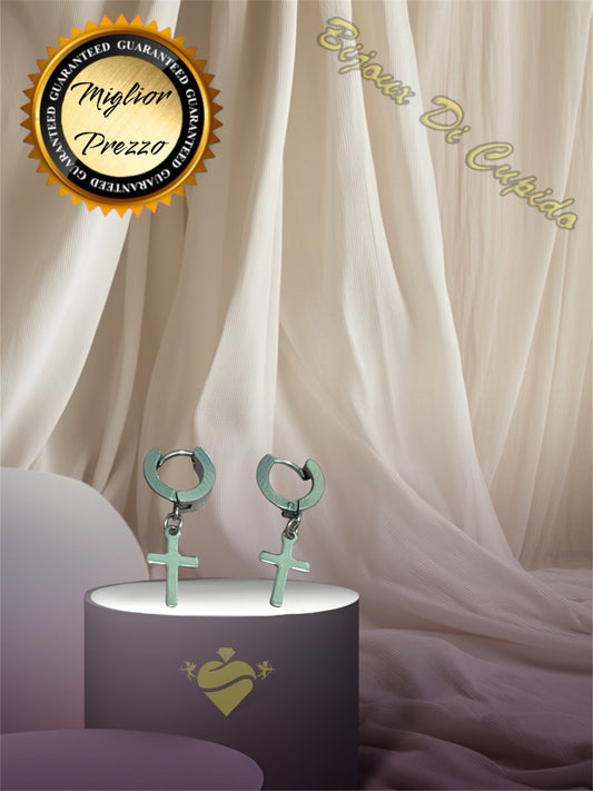 Orecchini croce unisex