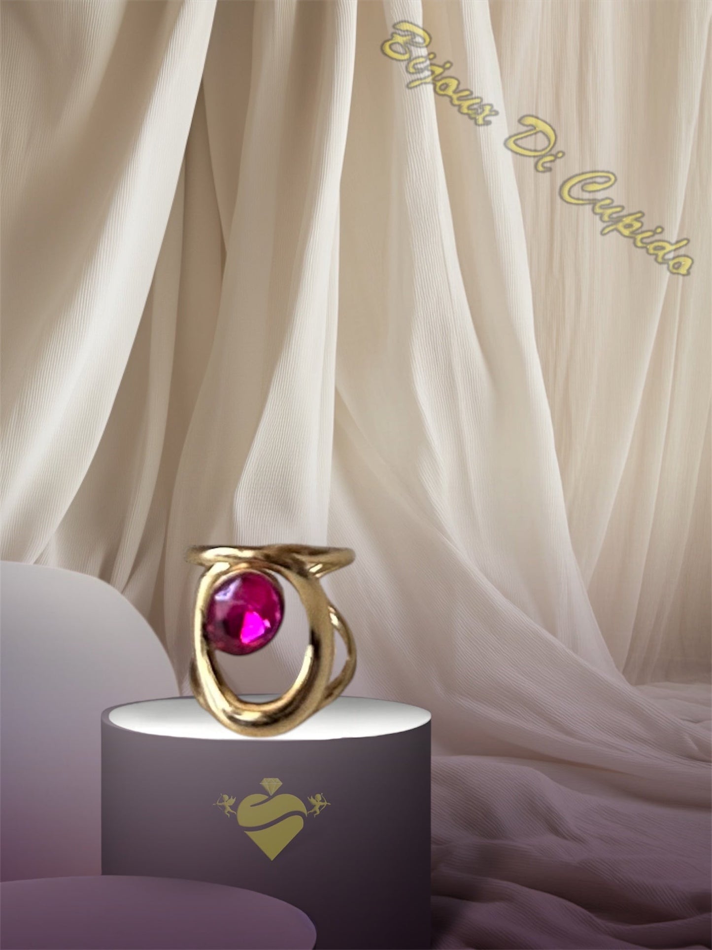 Anello Mezzo Dito Pietra Colorata
