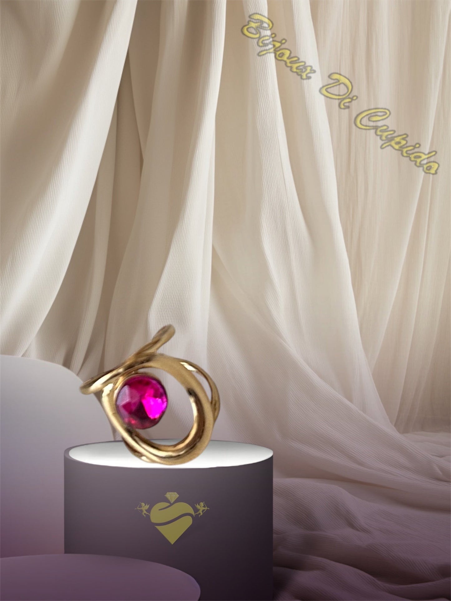 Anello Mezzo Dito Pietra Colorata